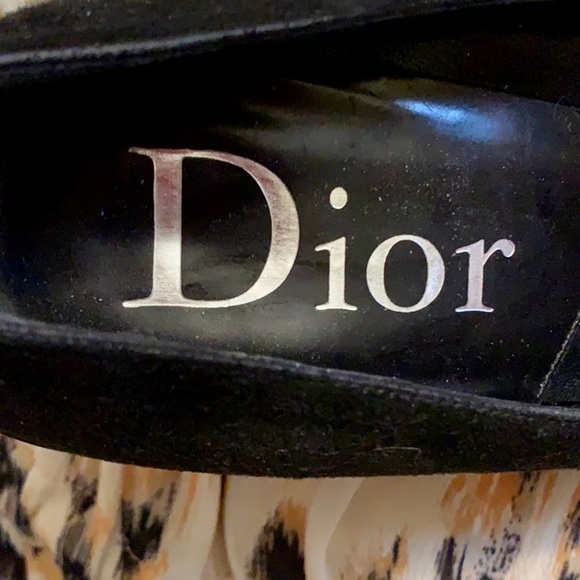 DIOR black suede heels with heart lock - Picture 4 of 5